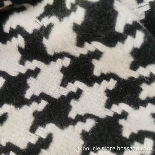 Woolen fashion houndstooth design fabric